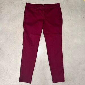 Market & Spruce Womens 14 Burgundy Skinny Pants Stretch Stitch Fix NWOT